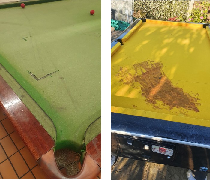recover pool table