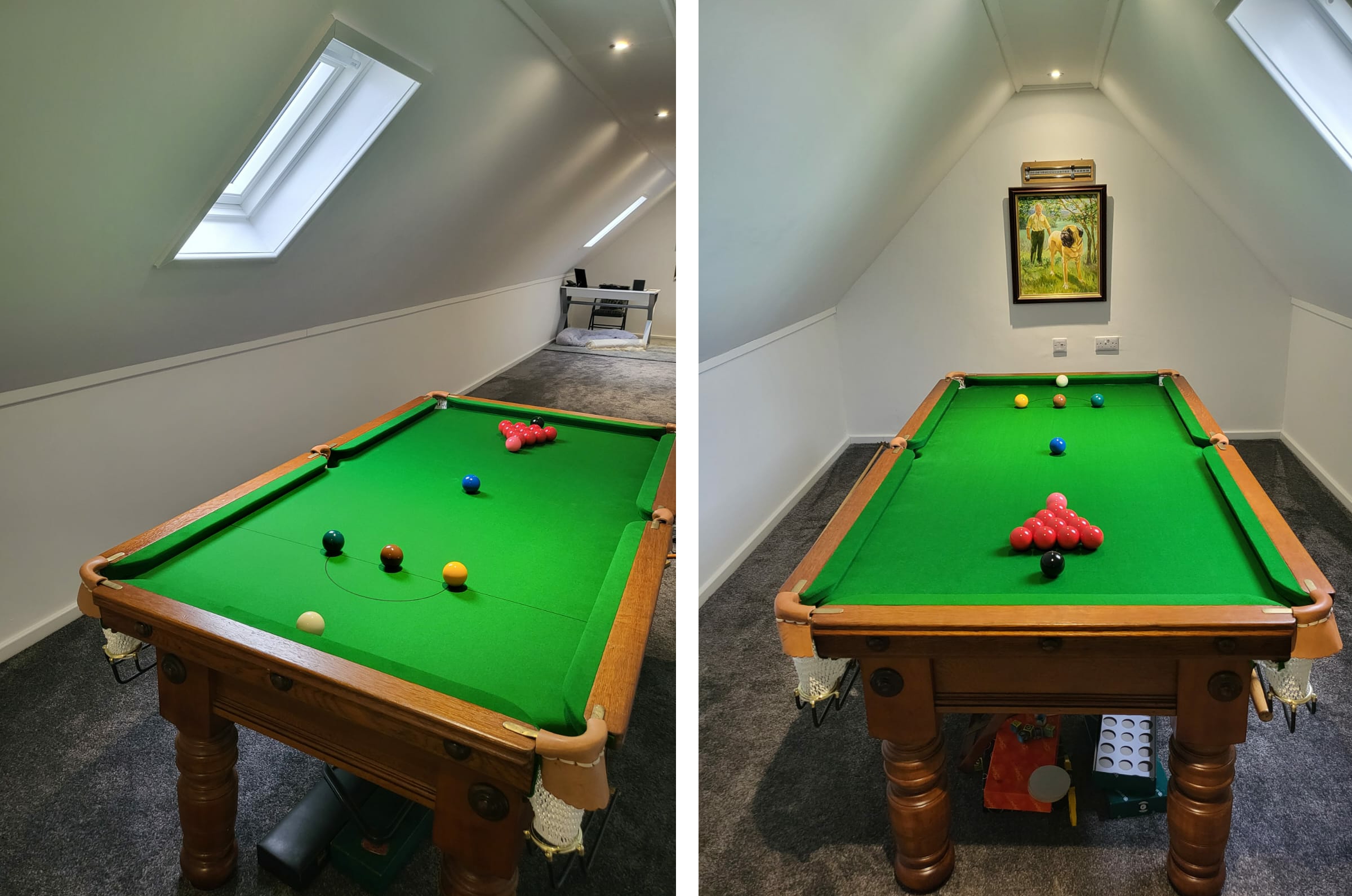 snooker table sizes